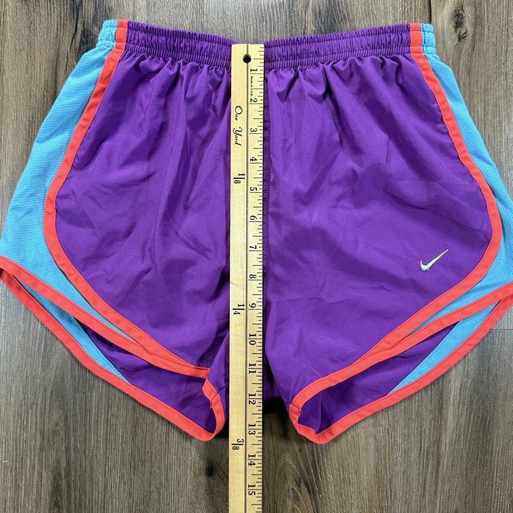 Nike Women's XS Retro Running Shorts Purple Blue Orange Trim Athletic Gym Wear - Picture 6 of 7